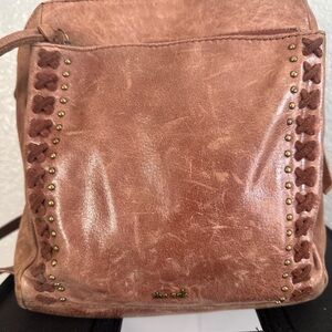 The Sak Brown Leather Backpack with Vintage Appeal